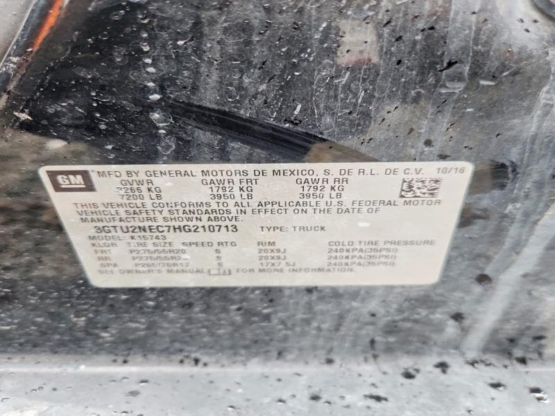 2017 GMC SIERRA K1500 SLT 12