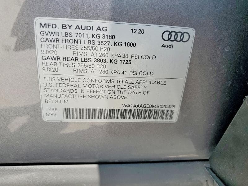 2021 AUDI E-TRON PREMIUM 12