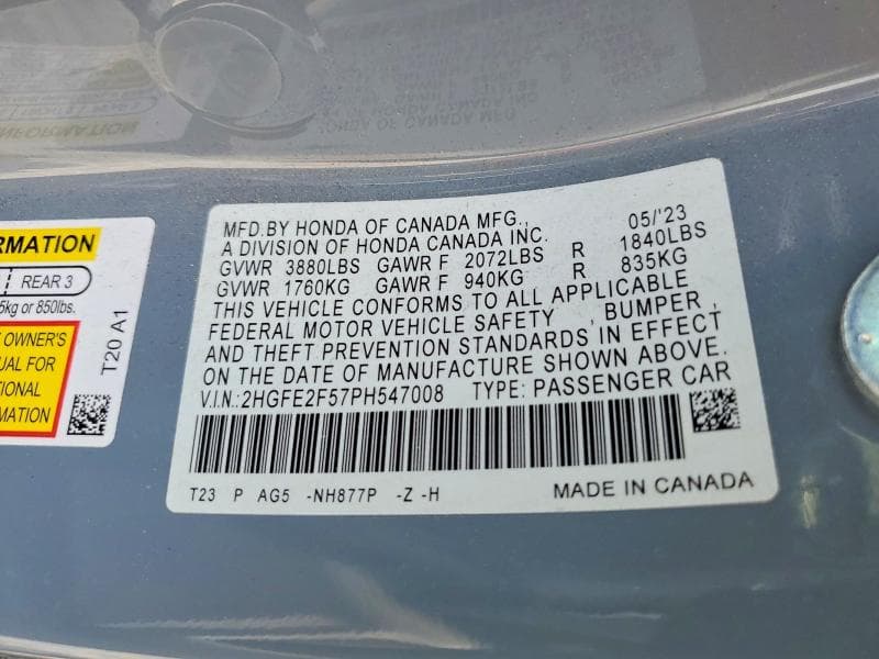 2023 HONDA CIVIC SPORT 12