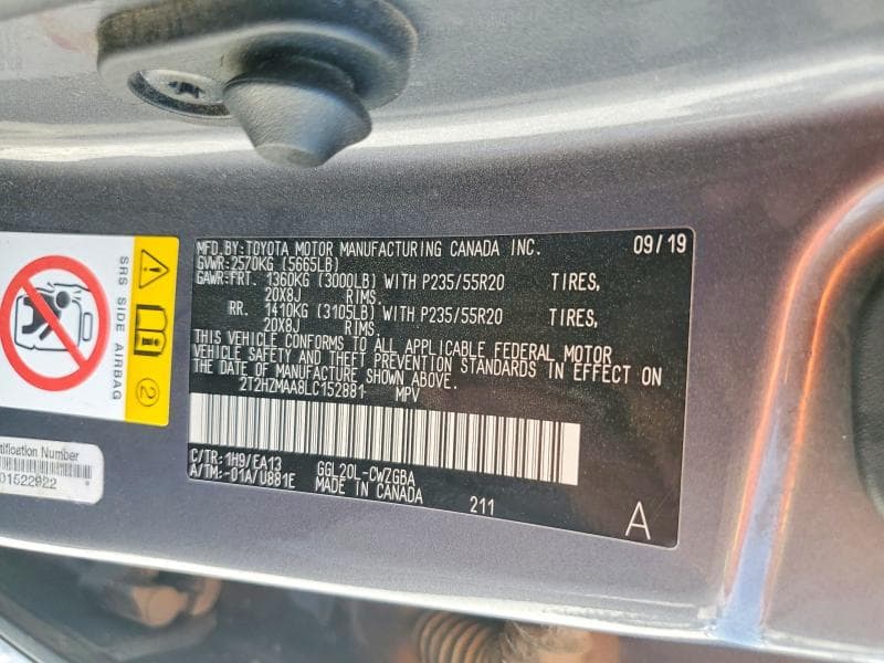 2020 LEXUS RX 350 12