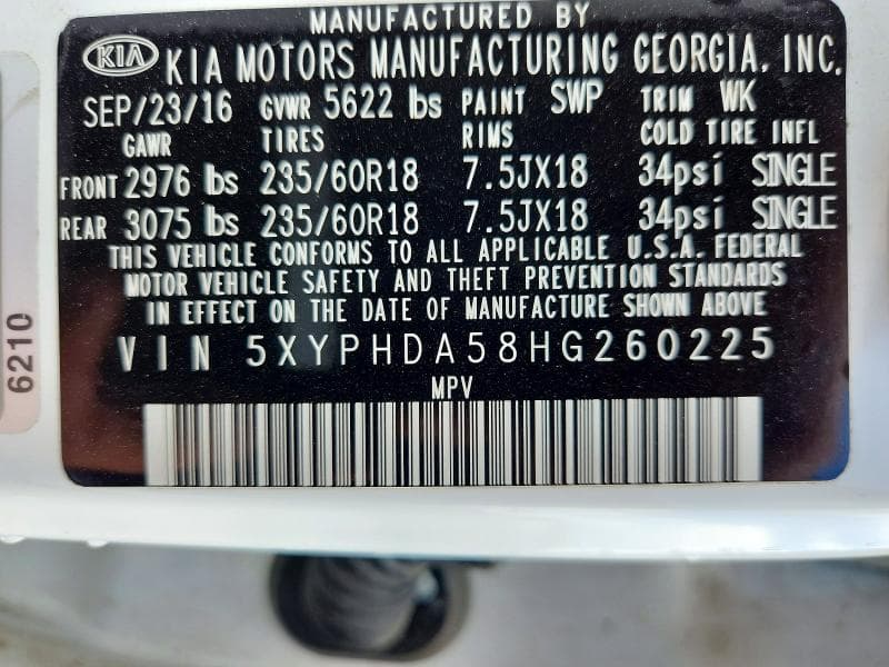 2017 KIA SORENTO EX 12