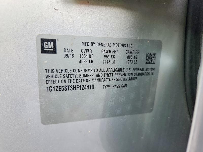2017 CHEVROLET MALIBU LT 12