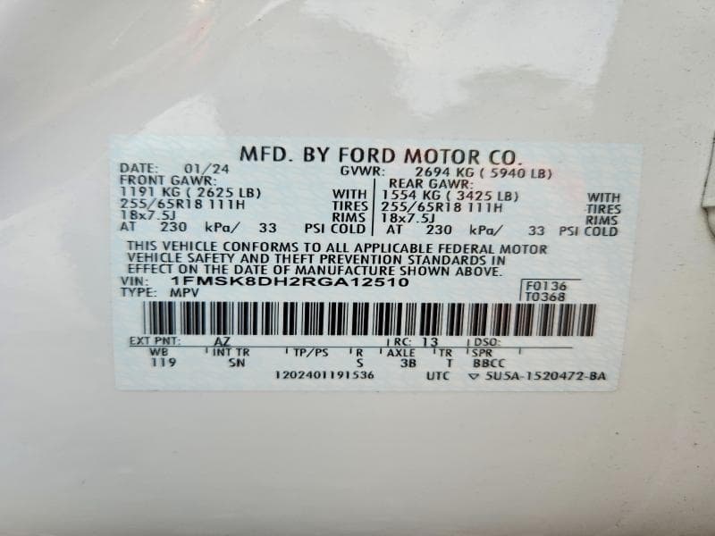 2024 FORD EXPLORER XLT 13