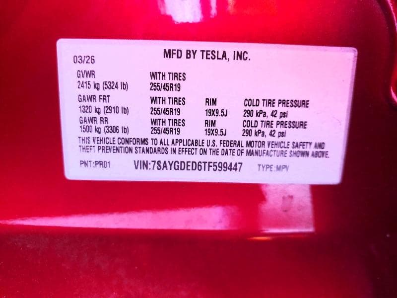 2026 TESLA MODEL Y 12