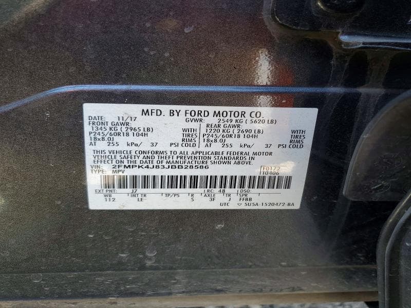 2018 FORD EDGE SEL 14