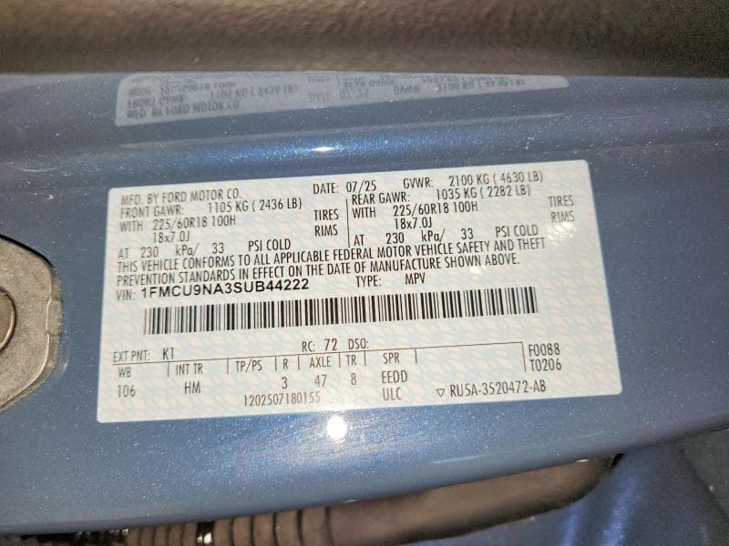 2025 FORD ESCAPE ST LINE SELECT 13