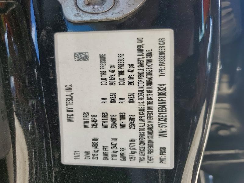 2022 TESLA MODEL 3 13