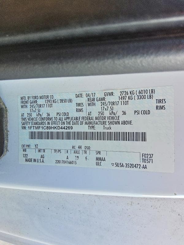 2017 FORD F150 12