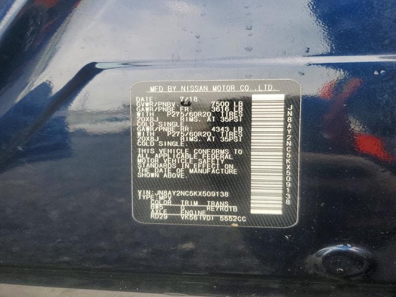 2019 NISSAN ARMADA SL 13