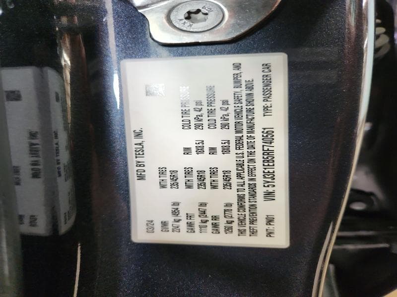 2024 TESLA MODEL 3 13