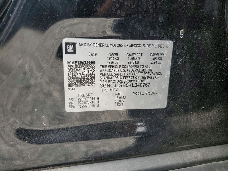 2019 CHEVROLET TRAX 1LT 12