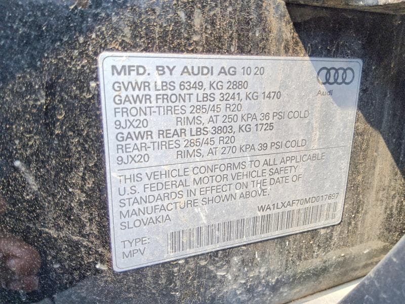 2021 AUDI Q7 PREMIUM PLUS 13