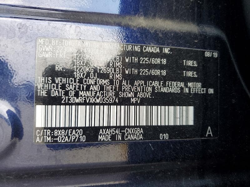 2019 TOYOTA RAV4 LIMITED 13