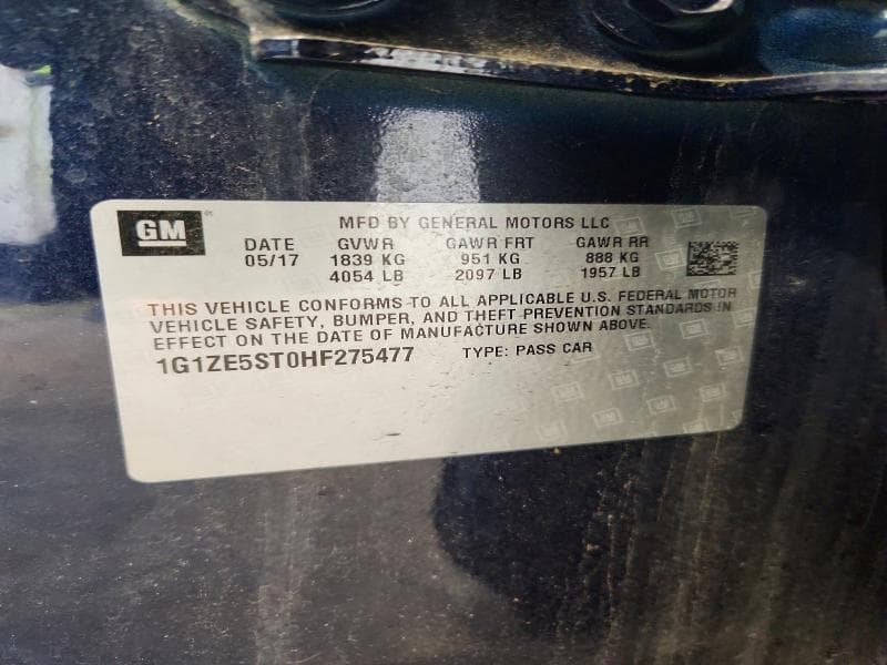 2017 CHEVROLET MALIBU LT 12