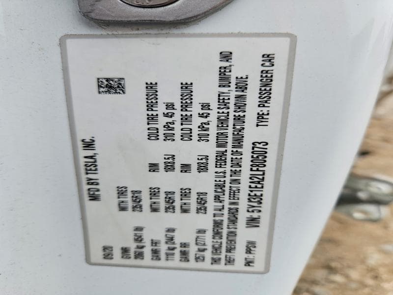 2020 TESLA MODEL 3 12