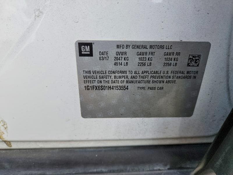 2017 CHEVROLET BOLT EV PREMIER 12