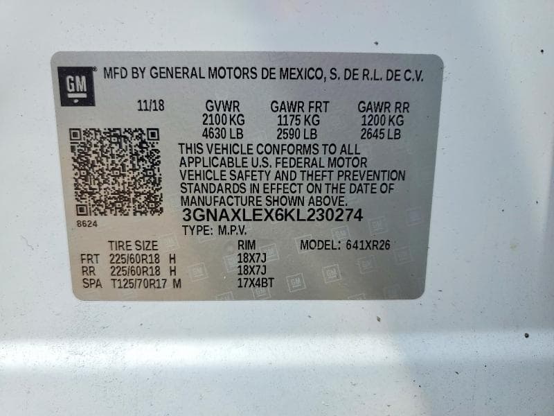 2019 CHEVROLET EQUINOX LT 13