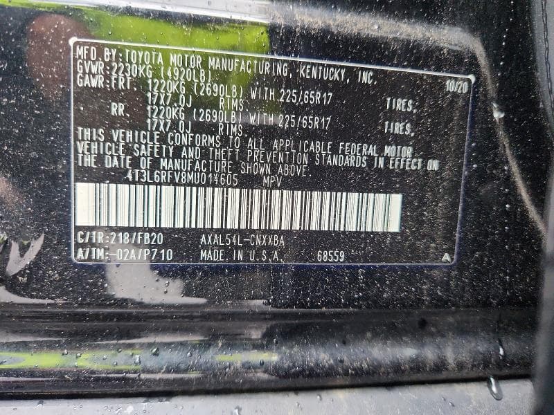2021 TOYOTA RAV4 LE 13