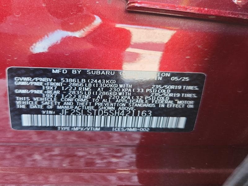 2025 SUBARU FORESTER TOURING 14