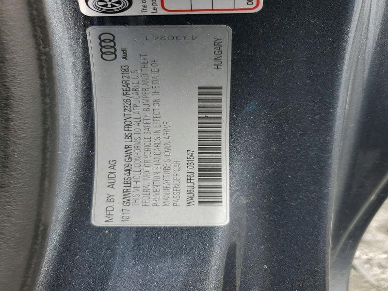 2018 AUDI A3 PREMIUM 12