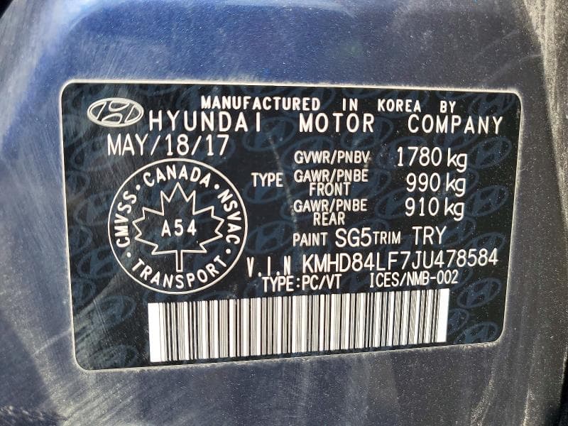 2018 HYUNDAI ELANTRA BASE 12
