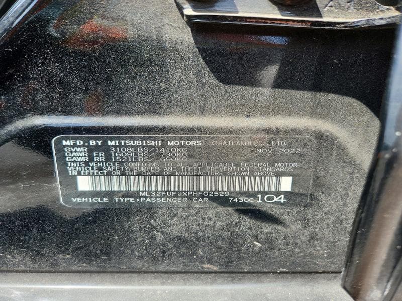 2023 MITSUBISHI MIRAGE G4 ES 13