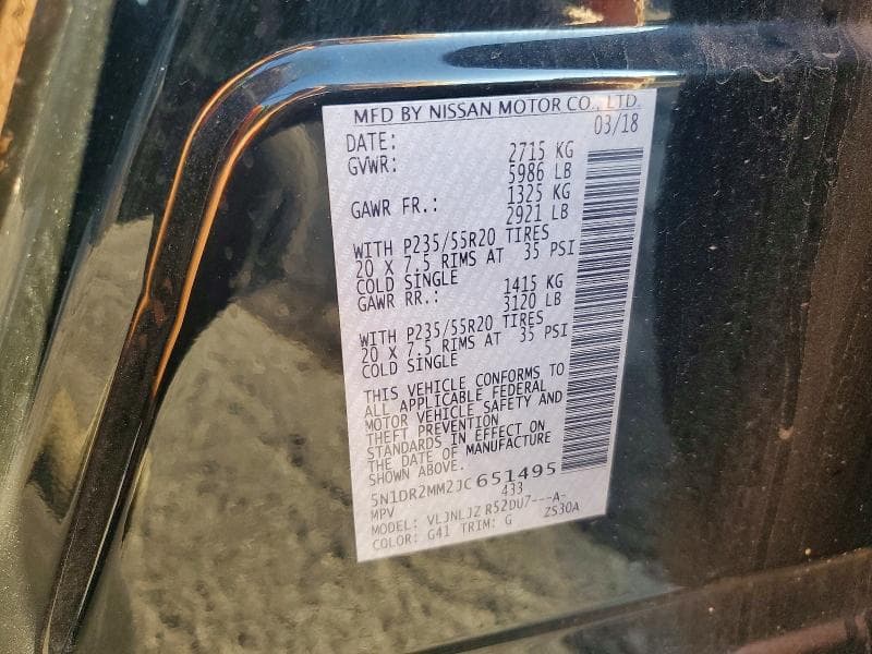 2018 NISSAN PATHFINDER PLATINUM 13