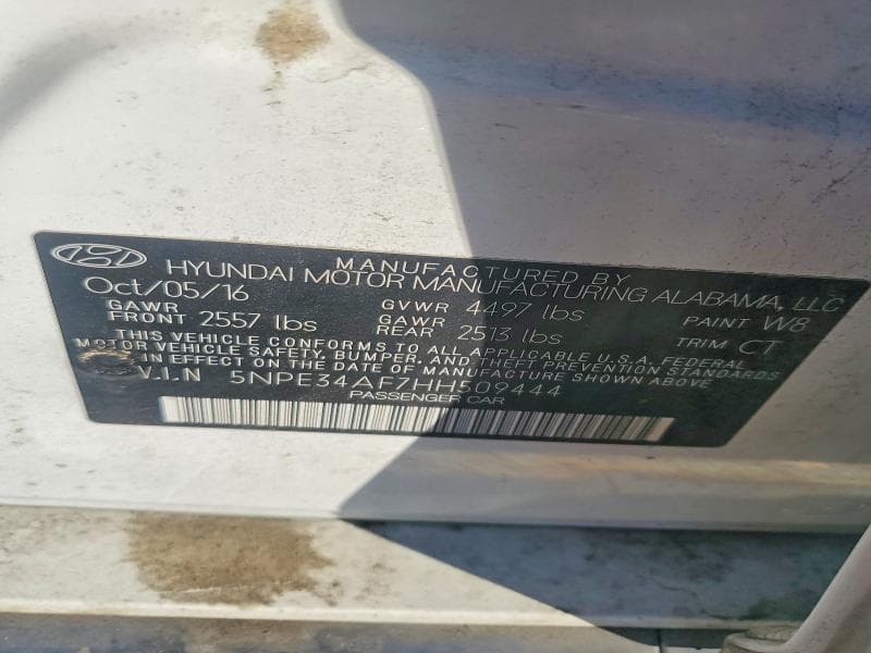 2017 HYUNDAI SONATA SPORT 12