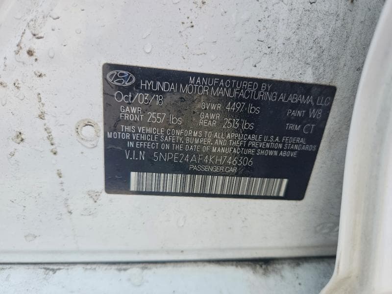 2019 HYUNDAI SONATA SE 12