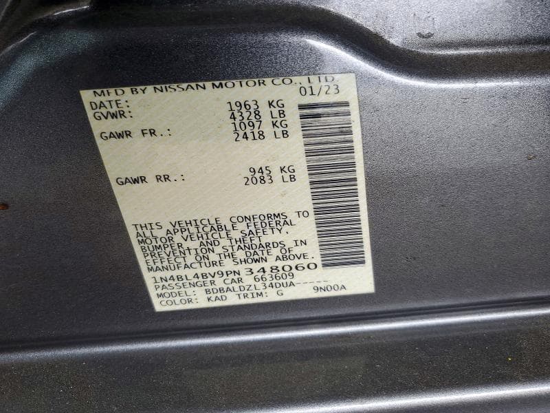 2023 NISSAN ALTIMA S 12