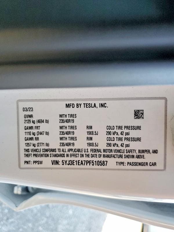 2023 TESLA MODEL 3 12