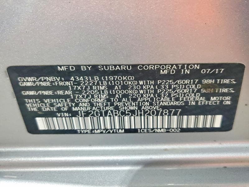 2018 SUBARU CROSSTREK PREMIUM 13