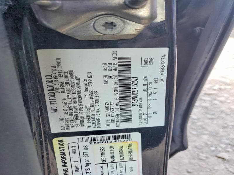 2018 FORD FUSION SE HYBRID 12