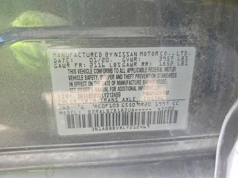 2020 NISSAN SENTRA S 12