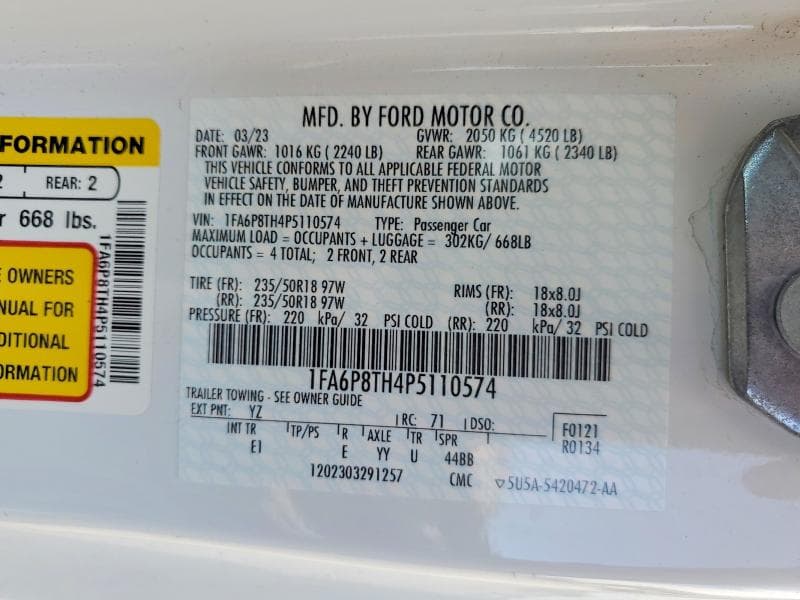 2023 FORD MUSTANG 12