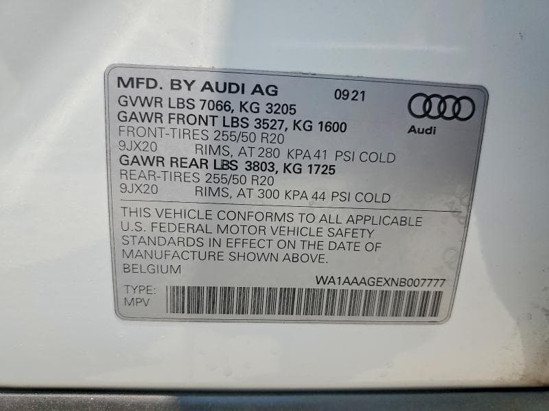 2022 AUDI E-TRON PREMIUM 13