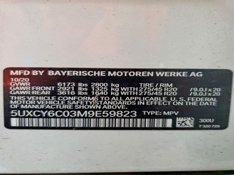 2021 BMW X6 XDRIVE40I 13