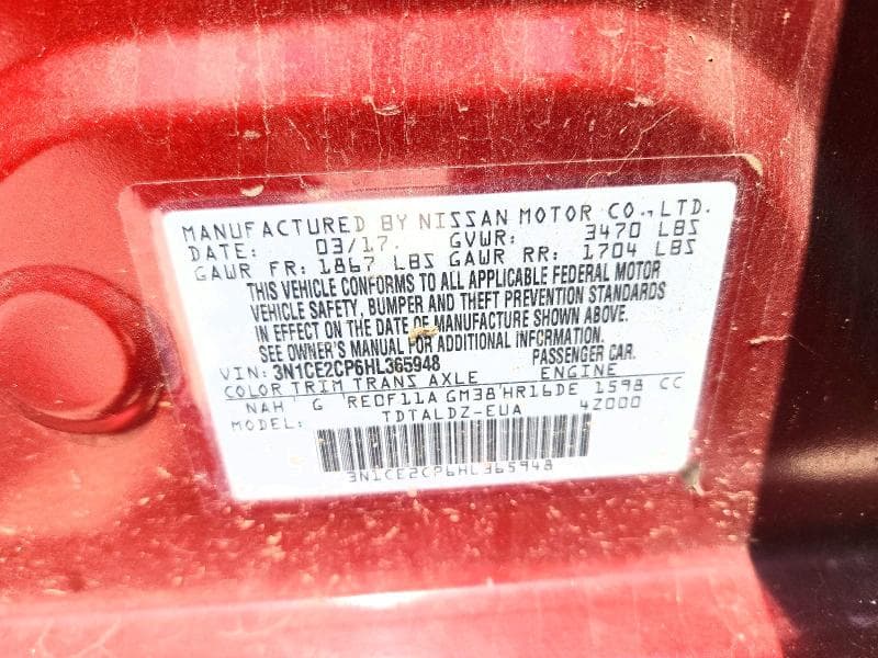 2017 NISSAN VERSA NOTE SV 12