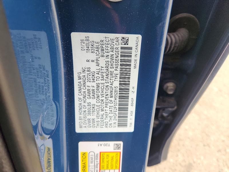 2026 HONDA CIVIC SPORT 12
