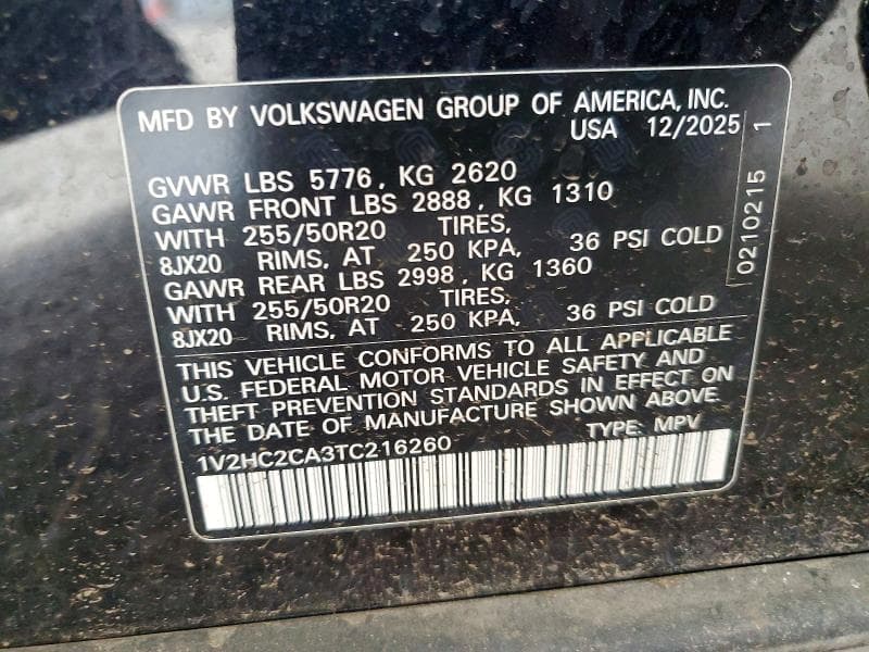 2026 VOLKSWAGEN ATLAS CROSS SPORT SE 13