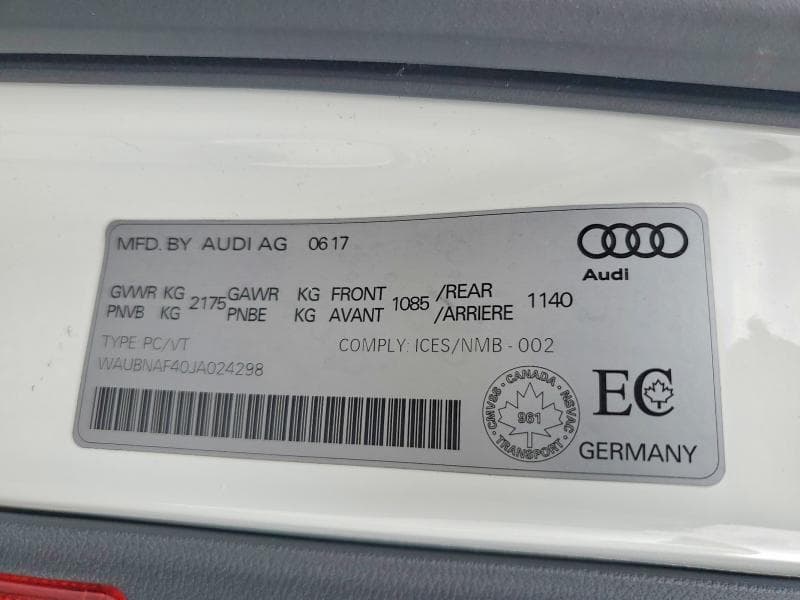 2018 AUDI A4 PROGRESSIV 12