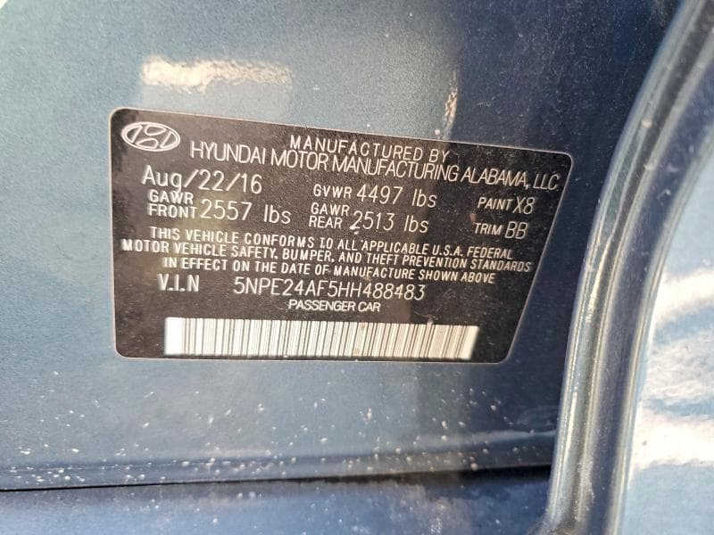 2017 HYUNDAI SONATA SE 12