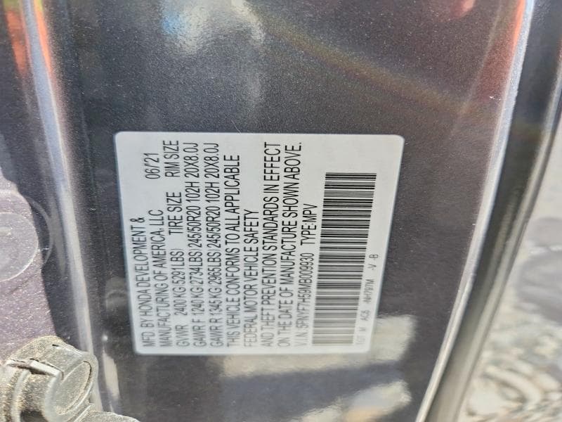 2021 HONDA PASSPORT EXL 13