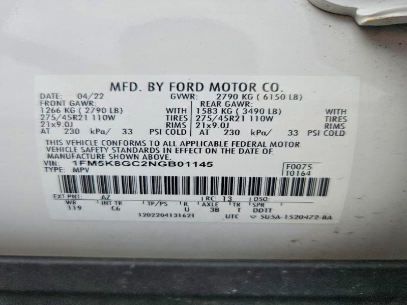 2022 FORD EXPLORER ST 13