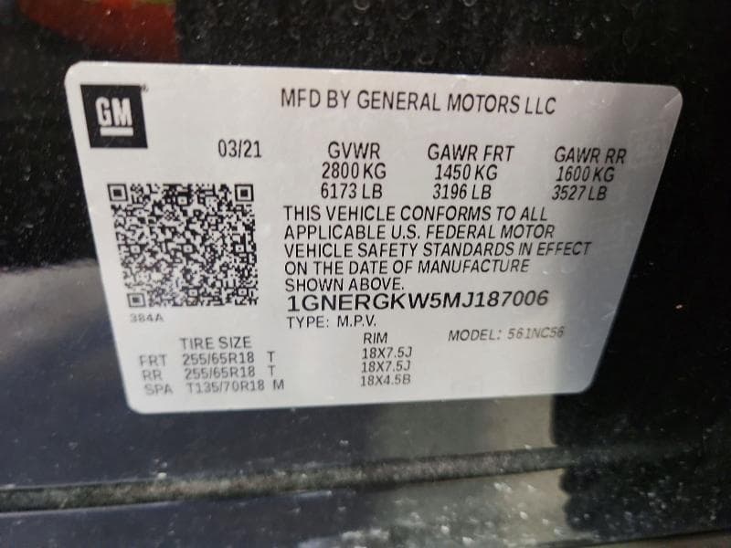 2021 CHEVROLET TRAVERSE LT 13