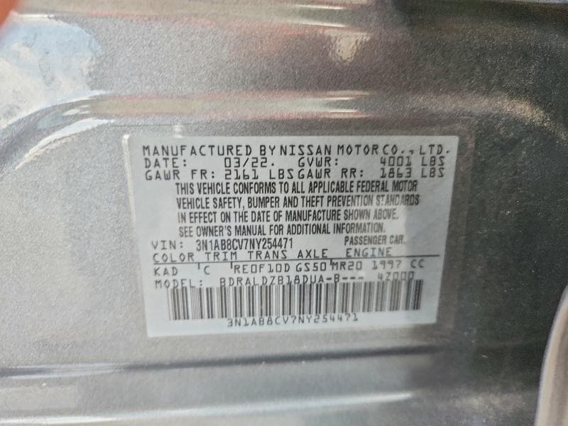 2022 NISSAN SENTRA SV 12
