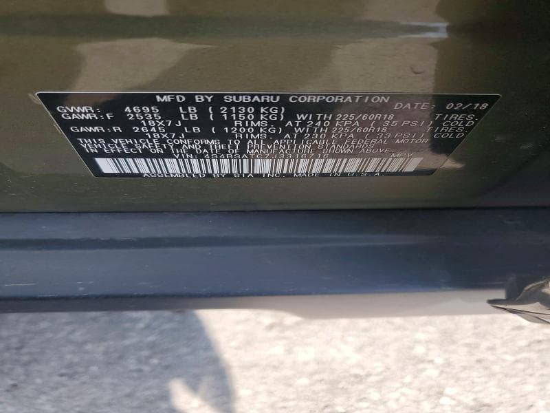 2018 SUBARU OUTBACK TOURING 13