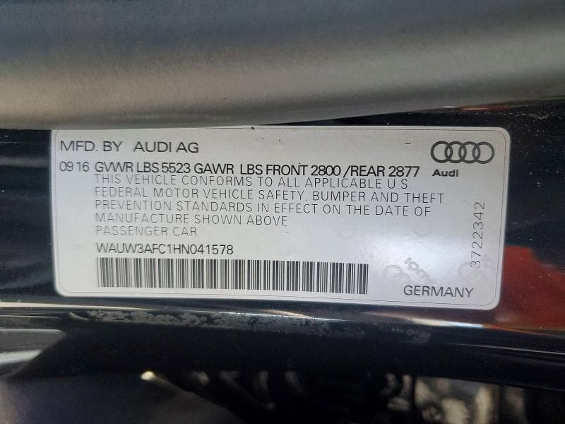 2017 AUDI A7 COMPETITION PRESTIGE 12