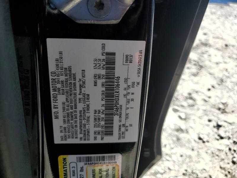 2020 FORD FUSION SE 12