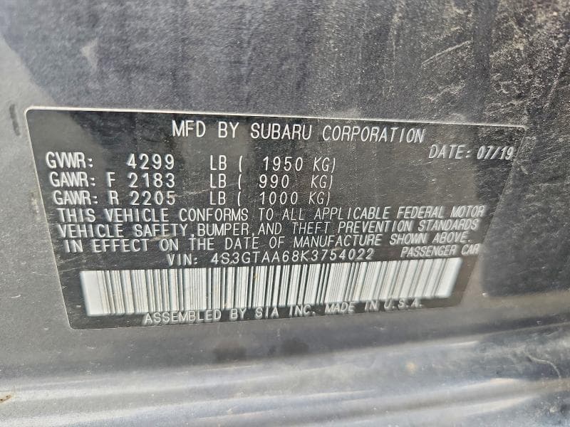 2019 SUBARU IMPREZA 13